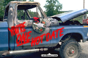 burned-out truck